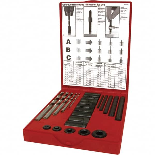 Rothenberger - Bolt Extractor Sets Tool Type: Plumbing Thread-Extractor Size Range (Inch): 1/8 - 11/32 - Makers Industrial Supply