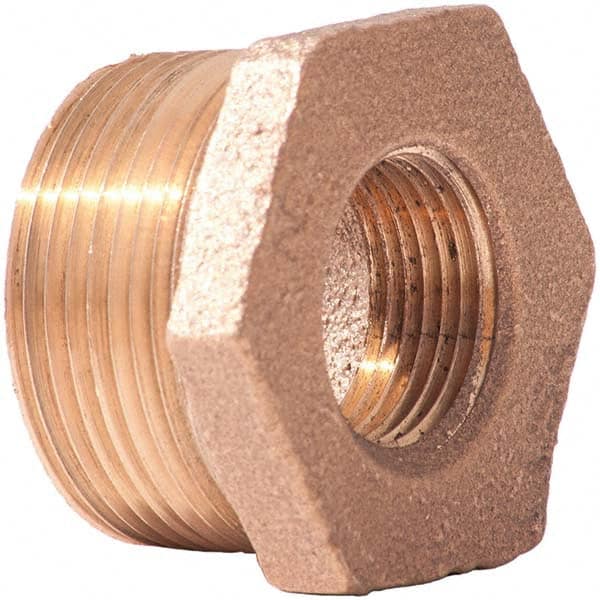 Merit Brass - Brass & Chrome Pipe Fittings Type: Hex Bushing Fitting Size: 1-1/4 x 1/4 - Makers Industrial Supply