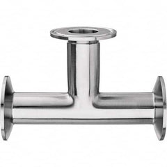 Value Collection - Sanitary Stainless Steel Pipe Fittings Type: Tee Style: Quick-Clamp - Makers Industrial Supply