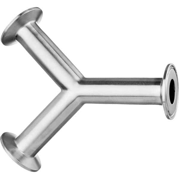 Value Collection - Sanitary Stainless Steel Pipe Fittings Type: Wye Style: Quick-Clamp - Makers Industrial Supply