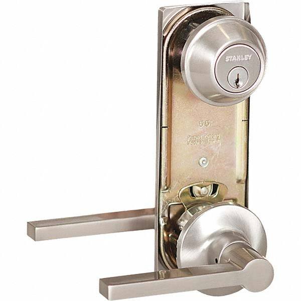 Stanley - Entry Lever Lockset for 1-3/8 to 1-3/4" Thick Doors - Makers Industrial Supply