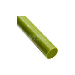 Plastic Rod: Garolite (G-11), 4' Long, 5/8″ Dia, Green Rockwell M-110