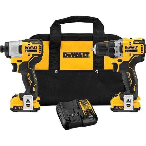 DeWALT - Cordless Tool Combination Kits Voltage: 12 Tools: Brushless Cordless Drill; Impact Driver - Makers Industrial Supply