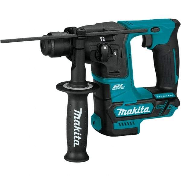 Makita - 12 Volt 5/8" Keyless Chuck Cordless Rotary Hammer - 0 to 4,800 BPM, 0 to 680 RPM, Reversible - Makers Industrial Supply