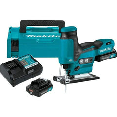 Makita - 12 Volt, 3,000 SPM, 7/8" Stroke Length, Lithium-Ion Cordless Jigsaw - 90° Cutting Angle, Series 12V MAX Battery Included - Makers Industrial Supply