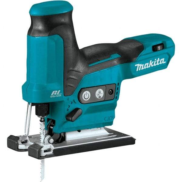 Makita - 12 Volt, 3,000 SPM, 7/8" Stroke Length, Lithium-Ion Cordless Jigsaw - 90° Cutting Angle, Series 12V MAX - Makers Industrial Supply