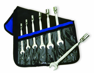 7 Pieces - Chrome - High Polished Flex Combination Wrench Set - 3/8 - 3/4" - Makers Industrial Supply