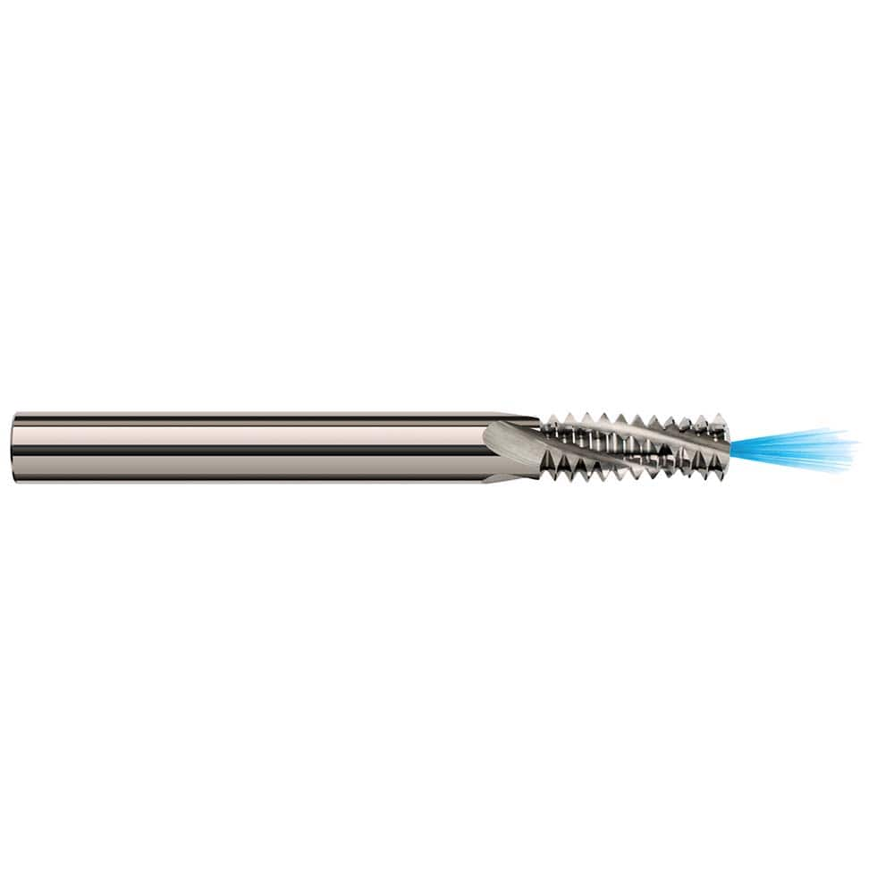 Harvey Tool - M8 X 1.25 Internal/External 1.25mm Pitch 1/4" Shank 3-Flute Solid Carbide Helical Flute Thread Mill - Exact Industrial Supply