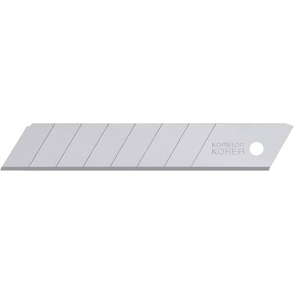 Komelon - Knife Blades; Type: Snap-Off Blade ; Blade Length (mm): 18.0000 ; Overall Length (mm): 18.0000 ; Number of Blades: 10 ; Color: Silver - Exact Industrial Supply