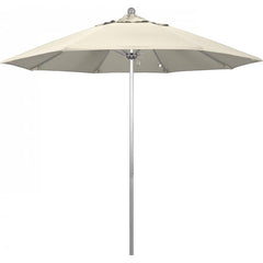 California Umbrella - Patio Umbrellas; Umbrella Diameter (Inch): 108 ; Height (Feet): 8.583 ; Fabric Color: Antique Beige ; Base Included: No ; Frame Material: Aluminum ; Frame Color: Silver - Exact Industrial Supply