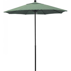 California Umbrella - Patio Umbrellas; Umbrella Diameter (Inch): 90 ; Height (Feet): 7.750 ; Fabric Color: Pacific Spa ; Base Included: No ; Frame Material: Fiberglass-reinforced Nylon ; Frame Color: Black - Exact Industrial Supply