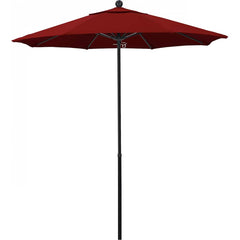 California Umbrella - Patio Umbrellas; Umbrella Diameter (Inch): 90 ; Height (Feet): 7.750 ; Fabric Color: Pacifica Red ; Base Included: No ; Frame Material: Fiberglass-reinforced Nylon ; Frame Color: Black - Exact Industrial Supply