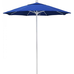 California Umbrella - Patio Umbrellas; Umbrella Diameter (Inch): 90 ; Height (Feet): 8.000 ; Fabric Color: Royal Blue ; Base Included: No ; Frame Material: Aluminum ; Frame Color: White - Exact Industrial Supply