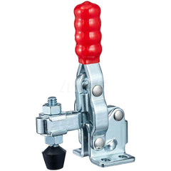 Manual Hold-Down Toggle Clamp: Vertical, 200 lb Capacity, U-Bar, Flanged Base 60 ° Handle Movement, 100 ° Bar Opening, Steel