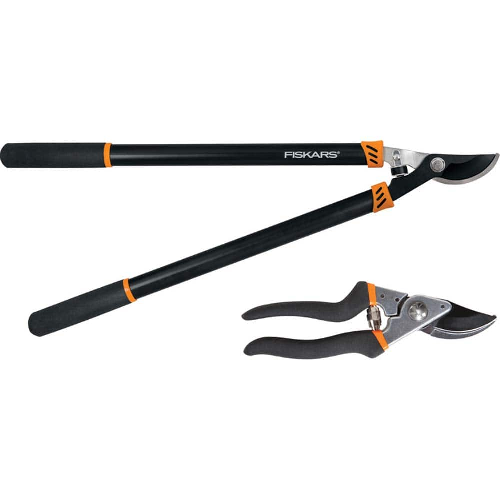 Fiskars - Loppers, Hedge Shears & Pruners Type: Lopper & Pruner Set Blade Material: Stainless Steel w/Non-Stick Coating - Makers Industrial Supply