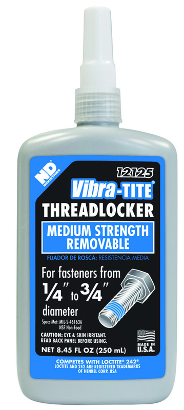 Medium Strength Threadlocker 121 - 250 ml - Makers Industrial Supply