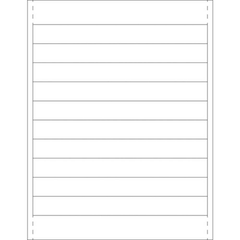 Plastic Label Holder Insert Cards, 7/8″ x 8″, White, 500/Case