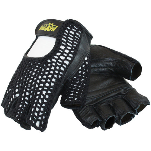 122-AV14/XXL Lifting Gloves - Lifting Gloves w/ Reinforced Padded Leather Palm - Crocheted Back - Exact Industrial Supply