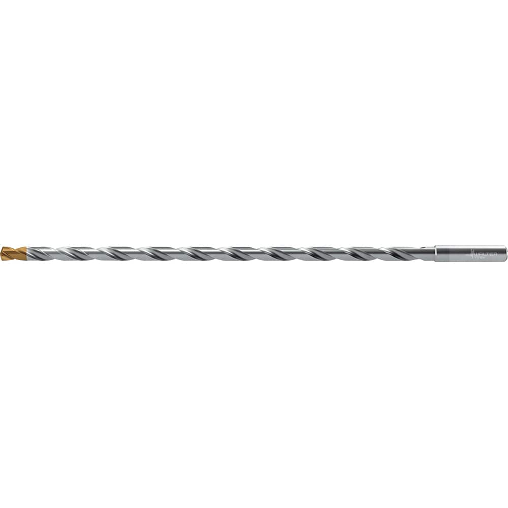 Extra Length Drill Bit: 0.3543″ Dia, 140 °, Solid Carbide TiSiAlCrN Finish, 9.567″ Flute Length, 11.378″ OAL, Straight-Cylindrical Shank, Series DC160-25-A1