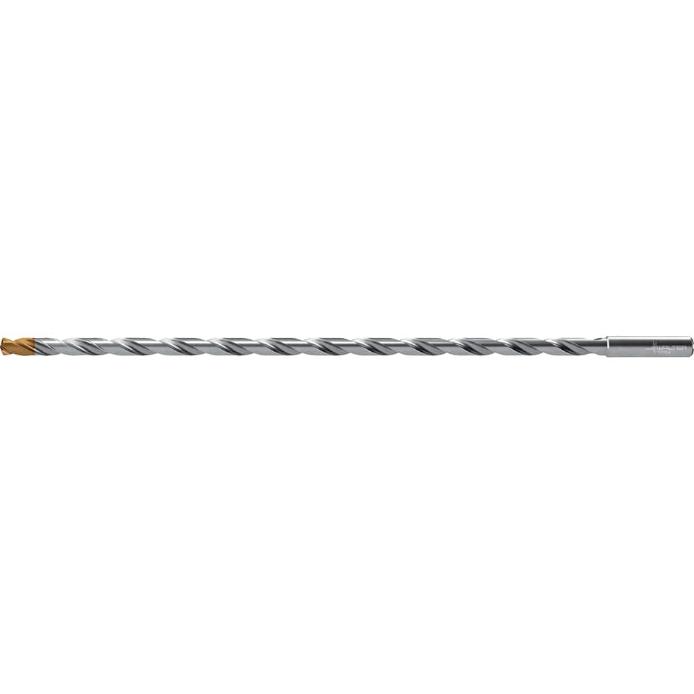 Extra Length Drill Bit: 0.4063″ Dia, 140 °, Solid Carbide TiSiAlCrN Finish, 13.858″ Flute Length, 15.787″ OAL, Straight-Cylindrical Shank, Series DC160-30-A1