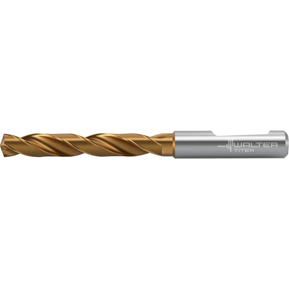 Jobber Length Drill Bit: 0.4055″ Dia, 140 °, Solid Carbide TiSiAlCrN, AlTiN Finish, 4.646″ OAL, Right Hand Cut, Whistle Notch Shank, Series DC160-05-F0