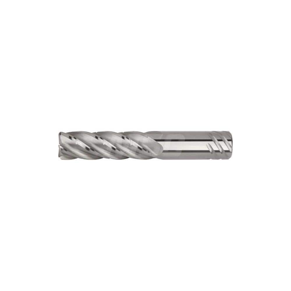 Corner Radius End Mill: 1/2″ Dia, 1-1/2″ LOC, 0.03″ Radius, 5 Flutes, Solid Carbide 3-1/2″ OAL, 1/2″ Shank Dia, 35 ° Helix, Bright/Uncoated, Corner Radius End, Series KOR5