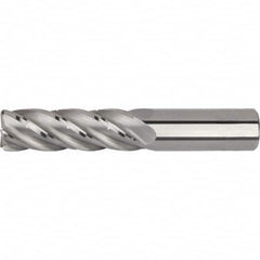 Corner Radius End Mill: 0.3937″ Dia, 5 Flutes, Solid Carbide 35 ° Helix, Bright/Uncoated, Corner Radius End, Series KOR5