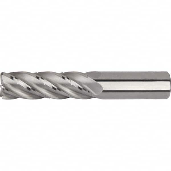 Corner Radius End Mill: 0.3937″ Dia, 5 Flutes, Solid Carbide 35 ° Helix, Bright/Uncoated, Corner Radius End, Series KOR5