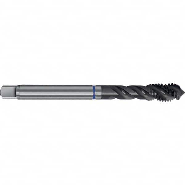 Spiral Flute Tap: M16 x 1.50, Metric Fine, 4 Flute, Semi-Bottoming, 6HX Class of Fit, HSS-E, TiAlN Finish Right Hand Flute, Right Hand Thread, D8 & D9,Series 0394