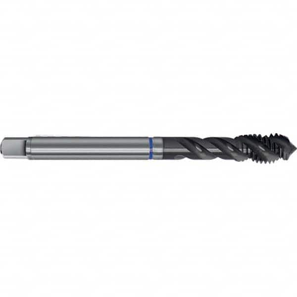 Spiral Flute Tap: M24 x 1.50, Metric Fine, 4 Flute, Semi-Bottoming, 6GX Class of Fit, HSS-E, TiAlN Finish Right Hand Flute, Right Hand Thread, D10 & D11, Series 4628