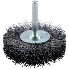 Norton - 2-1/2" OD, Crimped Carbon Wheel Brush - Makers Industrial Supply