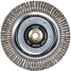 Norton - 6-7/8" OD, 5/8-11 Arbor Hole, Stringer Bead Carbon Wheel Brush - Makers Industrial Supply