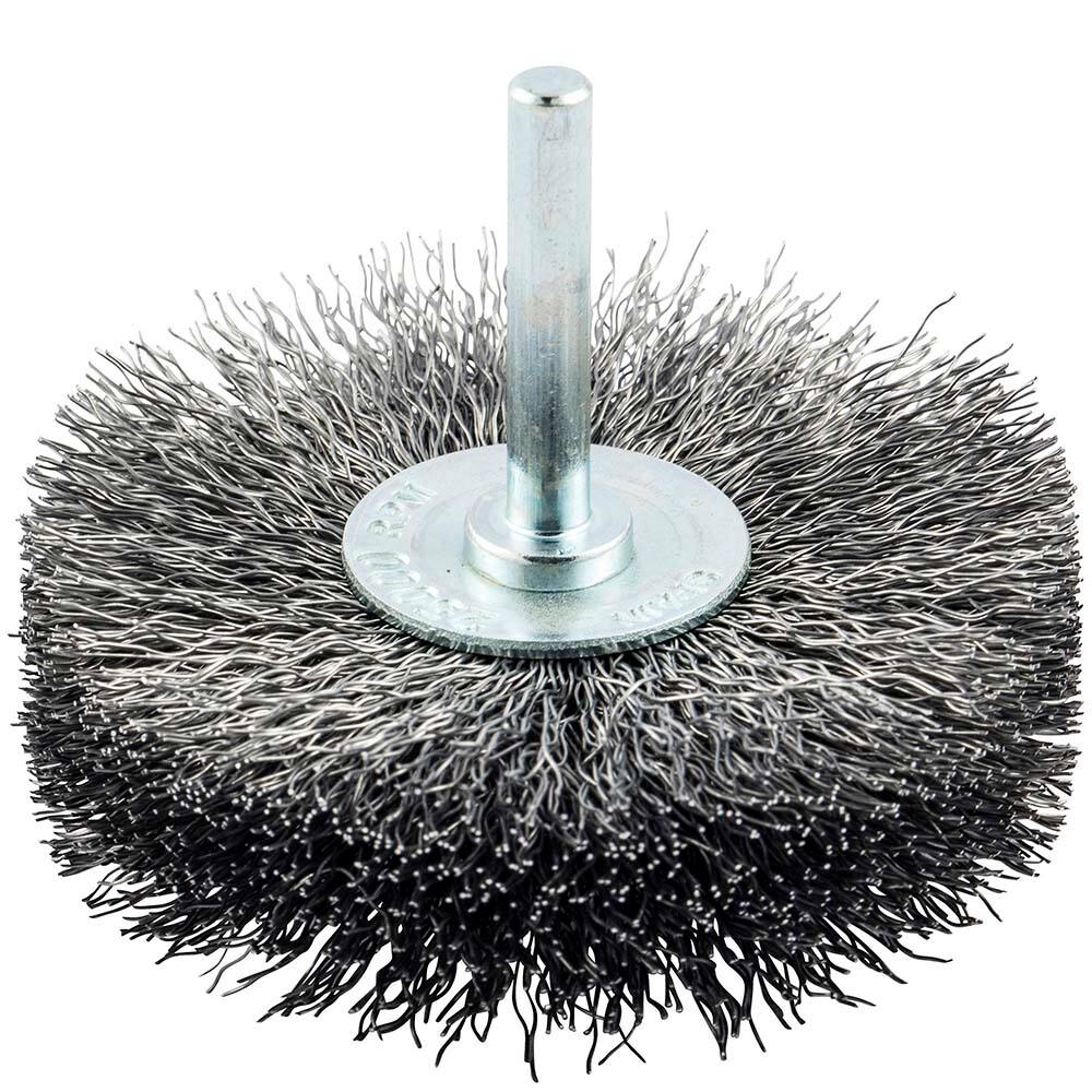 Norton - 3" OD, Crimped Carbon Wheel Brush - Makers Industrial Supply