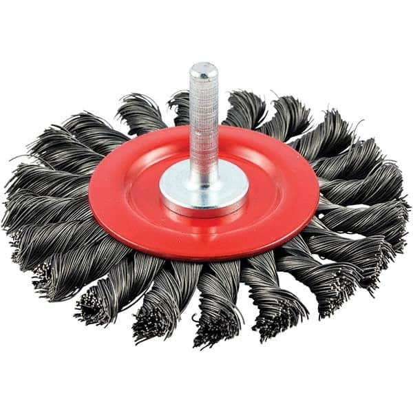 Norton - 3" OD, Knotted Carbon Wheel Brush - Makers Industrial Supply