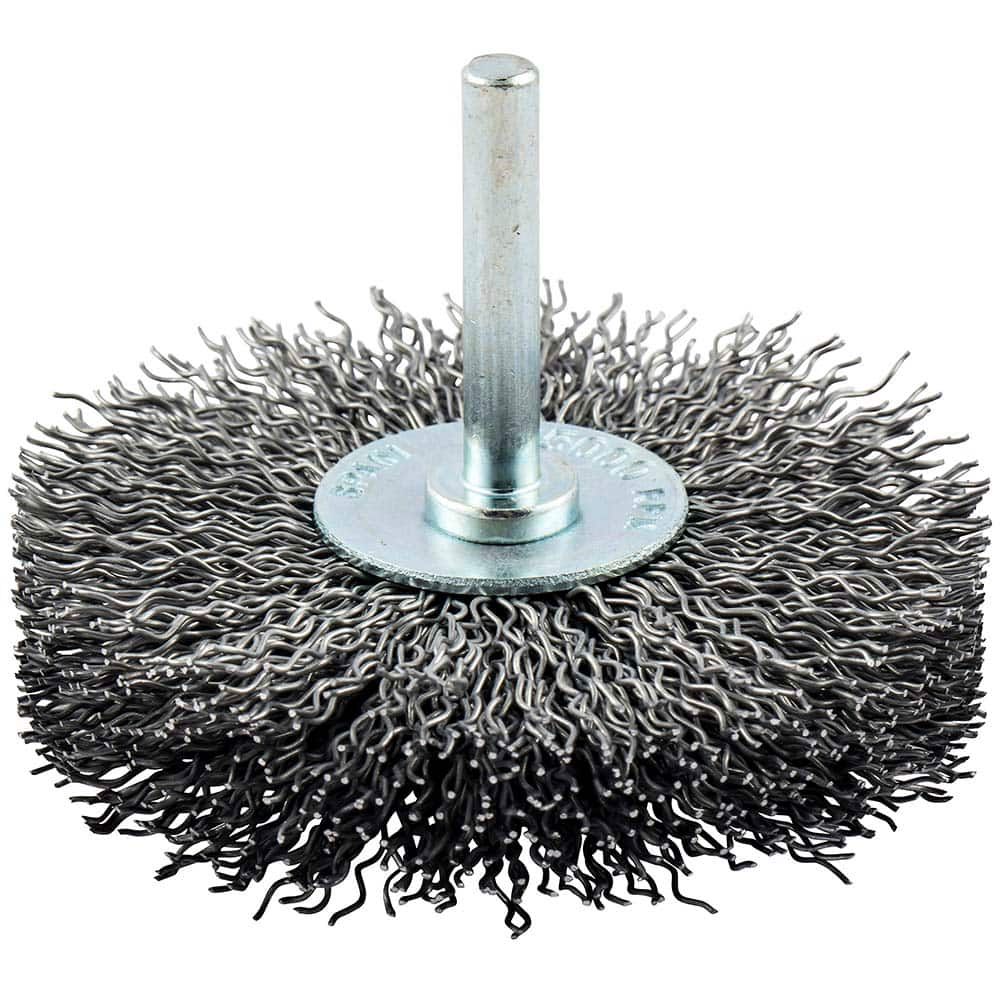 Norton - 3" OD, Crimped Carbon Wheel Brush - Makers Industrial Supply