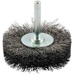 Norton - 2-1/2" OD, Crimped Carbon Wheel Brush - Makers Industrial Supply