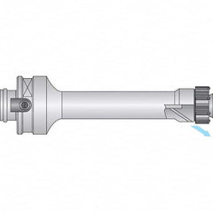 Axial Clamp Modular Shank Modular Reamer Body 50mm Shank Diam, 215″ OAL, Right Hand Cut