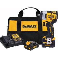 DeWALT - Cordless Impact Wrenches & Ratchets; Voltage: 12.00 ; Drive Size (Inch): 1/2 ; Battery Chemistry: Lithium-Ion ; Handle Type: Pistol Grip ; Torque (Ft/Lb): 250 ; Speed (RPM): 2800 - Exact Industrial Supply