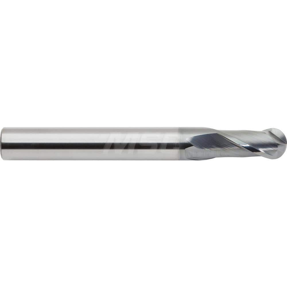 M.A. Ford - Ball End Mills; Mill Diameter (mm): 8.00 ; Mill Diameter (Decimal Inch): 0.3150 ; Number of Flutes: 2 ; Length of Cut (mm): 12.0000 ; Material: Solid Carbide ; Overall Length (mm): 63.0000 - Exact Industrial Supply