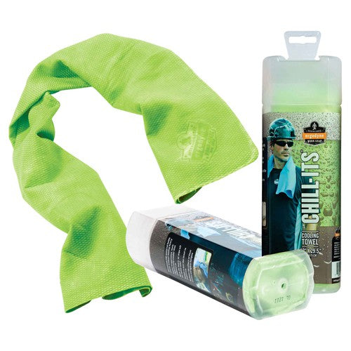 Chill-Its Cooling Towel Hi Viz Lime - Makers Industrial Supply