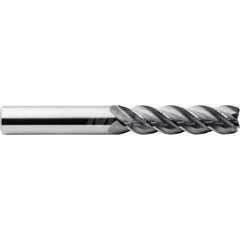 Corner Radius End Mill: 3/8″ Dia, 1-1/2″ LOC, 0.015″ Radius, 4 Flutes, Solid Carbide 4″ OAL, 3/8″ Shank Dia, 38 & 41 ° Helix, ALtima Blaze Coated, Corner Radius End, Centercutting