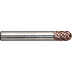 M.A. Ford - Ball End Mills; Mill Diameter (Inch): 3/8 ; Mill Diameter (Decimal Inch): 0.3750 ; Number of Flutes: 8 ; Length of Cut (Inch): 1/2 ; Material: Solid Carbide ; Overall Length (Inch): 3 - Exact Industrial Supply