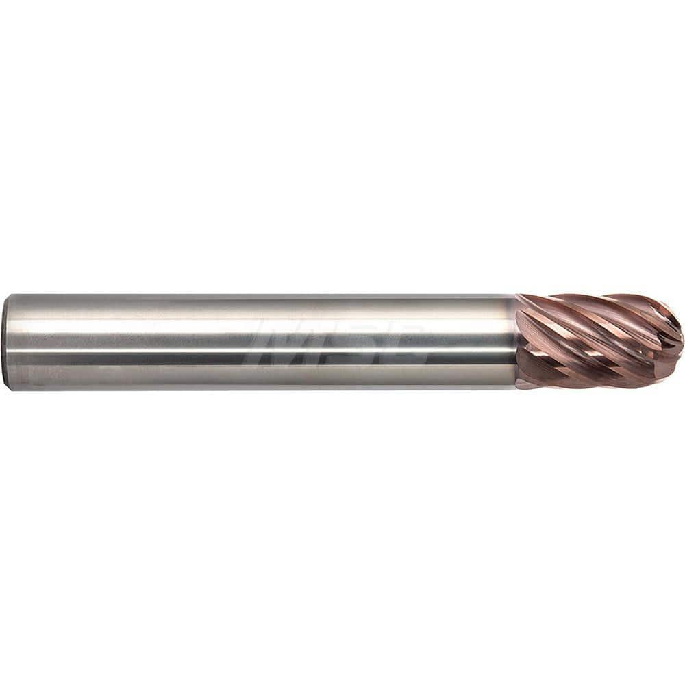 Ball End Mill: 0.4724″ Dia, 8 Flute, Solid Carbide 83 mm OAL, 12 mm Shank Dia, 35 ° Helix, Altima Xtreme Coated, Single End