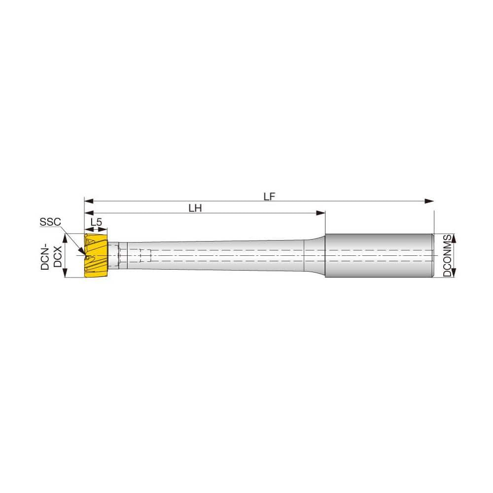 Modular Reamer Bodies; Clamping Method: Axial; Shank Diameter (mm): 0.6300; Shank Length (Decimal Inch): 0.9488 in; Overall Length (Decimal Inch): 2.84; Overall Length (mm): 2.84; Cutting Direction: Neutral; Shank Length (mm): 0.9488 in