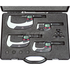 Mahr - Electronic Outside Micrometers; Type: Digital Outside Micrometer ; Minimum Measurement (Decimal Inch): 0 ; Minimum Measurement (mm): 0 ; Maximum Measurement (mm): 100 ; Thimble Type: Ratchet ; Calibrated: Yes - Exact Industrial Supply