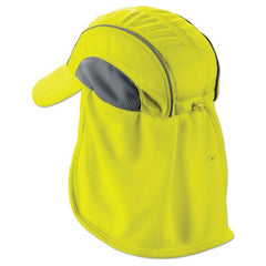 6650 Lime High Perf Hat W/ Neck Shade - Makers Industrial Supply