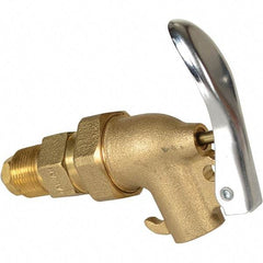 Vestil - 3/4" NPT Brass Adjustable Drum Faucet - 4" Long Extension - Makers Industrial Supply