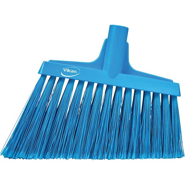 Vikan - 11-1/2" Wide, Blue Polyester Bristles, Angled Broom - Flagged, Water Resistant - Makers Industrial Supply