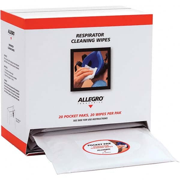 Allegro - 20 20-Pack Pieces Facepiece Cleaning Alcohol Wipes - Makers Industrial Supply