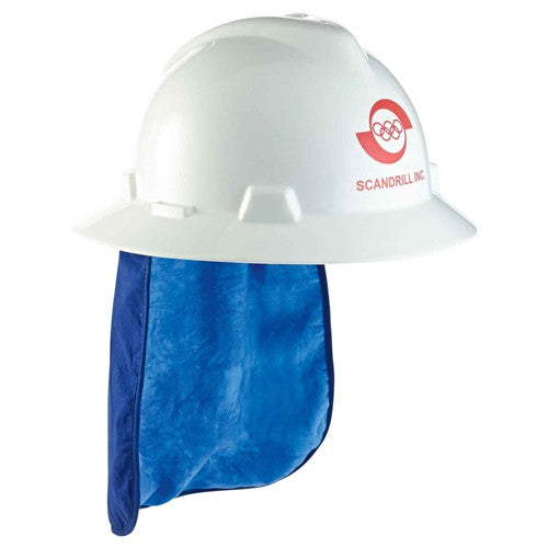 6717CT Blue Evap Hard Hat Neck Shade W/ Cooling Towel - Makers Industrial Supply